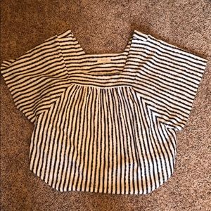 White & blue striped shirt from Madewell